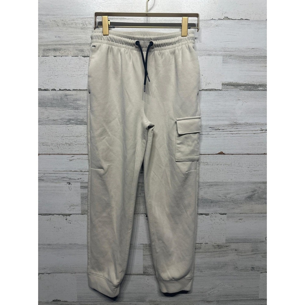 Old Navy Jogger Boys 10/12 Beige Dynamic Fleece Cargo Pants EUC